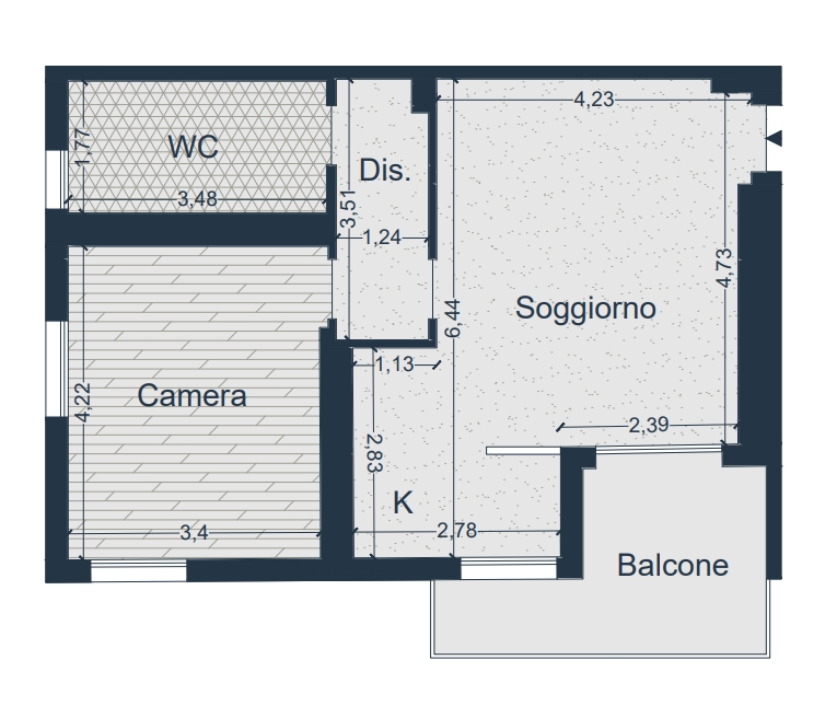 Appartamento in condominio di 2 locali MILANO  di 70 mq