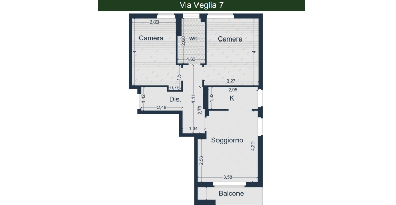 Appartamento in condominio di 3 locali MILANO - ISTRIA di 74 mq