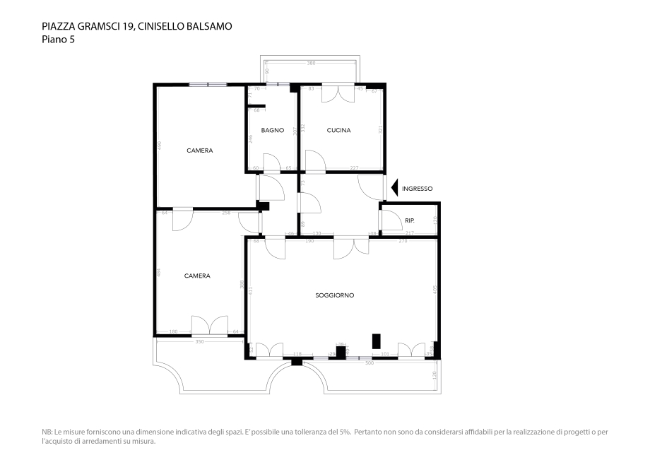 Appartamento in condominio di 3 locali CINISELLO BALSAMO di 126 mq