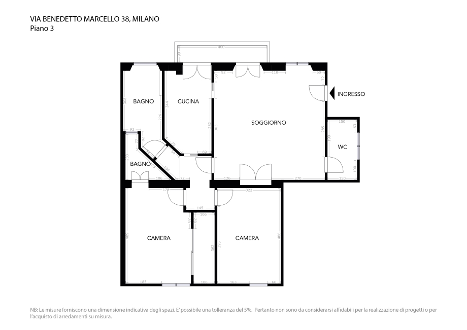 Appartamento in condominio di 3 locali MILANO di 130 mq