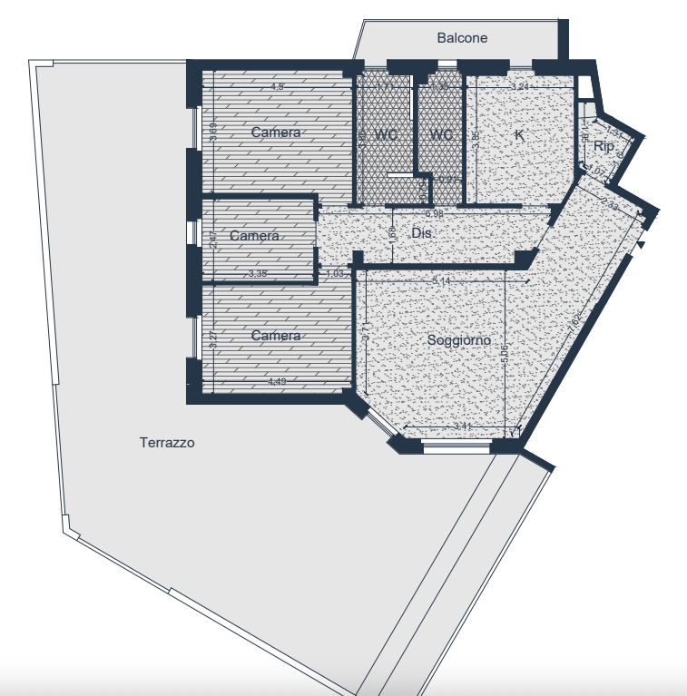 Appartamento in palazzina di 4 locali MILANO di 171 mq