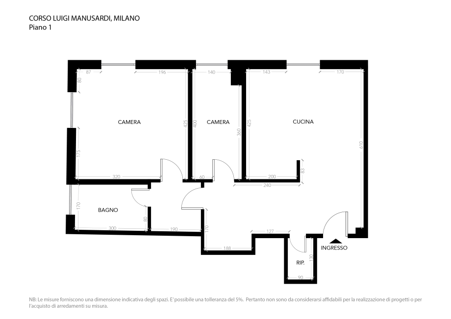 Appartamento in condominio di 3 locali MILANO  di 91 mq