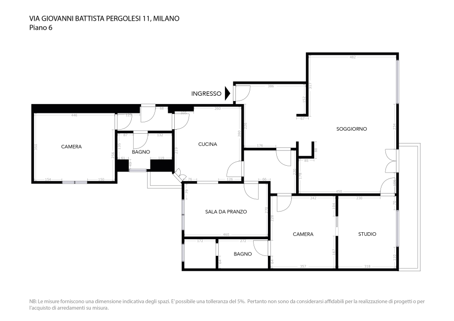 Appartamento in condominio di 4 locali MILANO di 180 mq