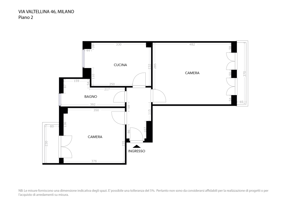 Appartamento in condominio di 2 locali MILANO di 71 mq