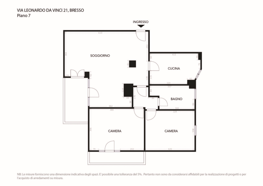 Appartamento in condominio di 3 locali BRESSO di 115 mq