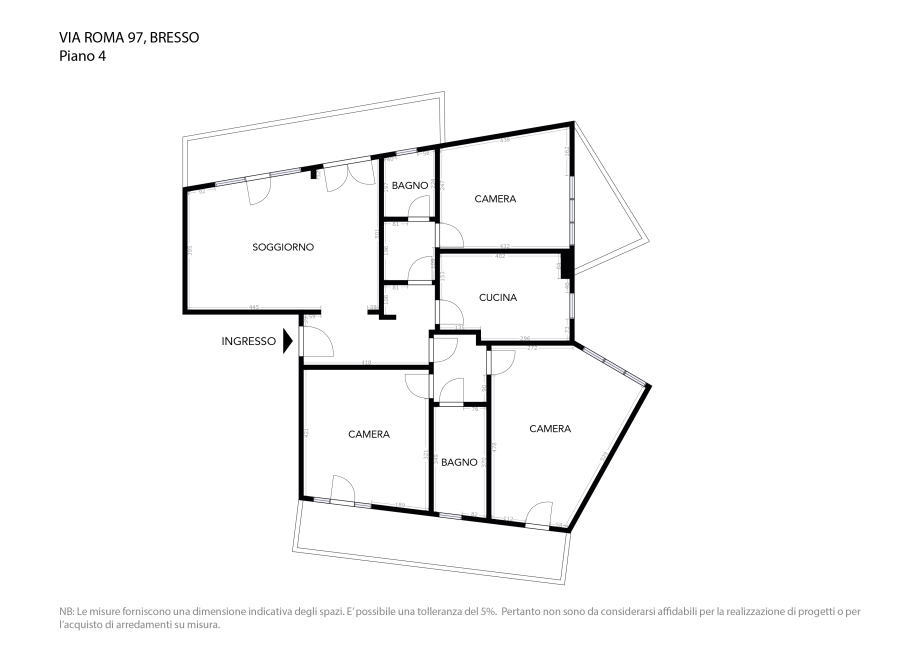 Appartamento in condominio di 4 locali BRESSO di 157 mq