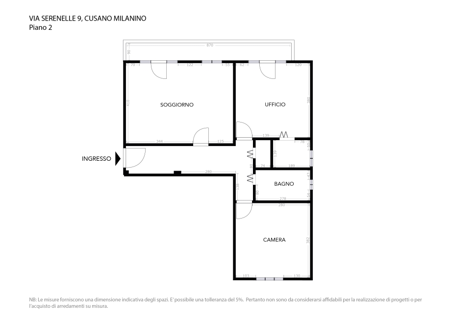 Appartamento in condominio di 3 locali CUSANO MILANINO di 92 mq