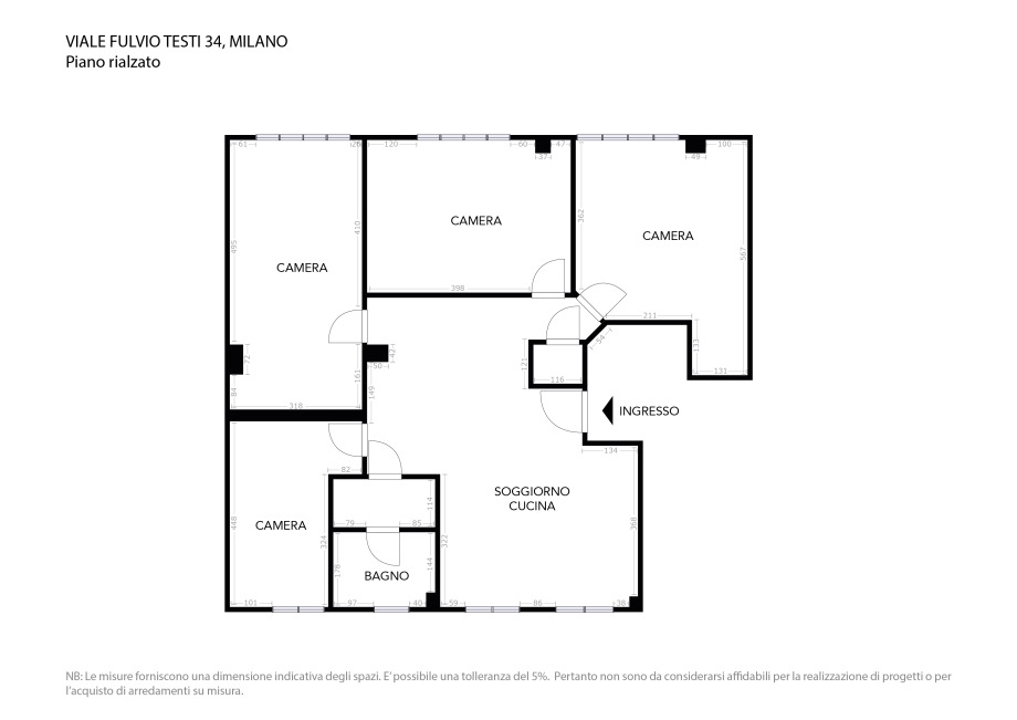 Appartamento in condominio di 5 locali MILANO  di 130 mq