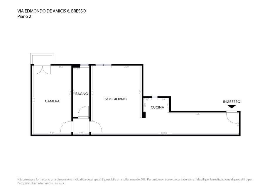 Appartamento in condominio di 2 locali BRESSO di 75 mq