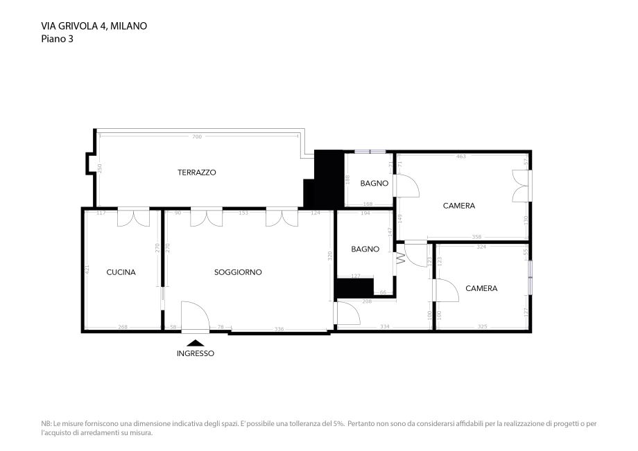 Appartamento in palazzina di 3 locali 