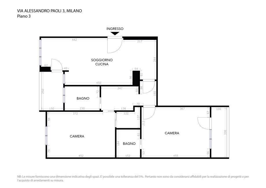 Appartamento in condominio di 3 locali 