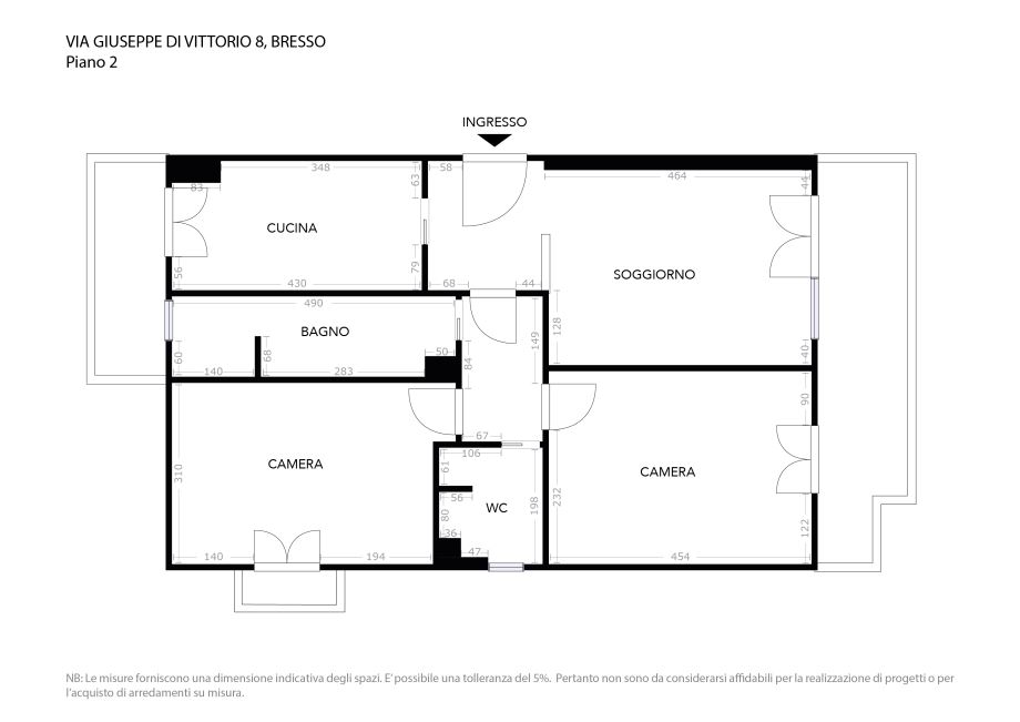 Appartamento in condominio di 3 locali 