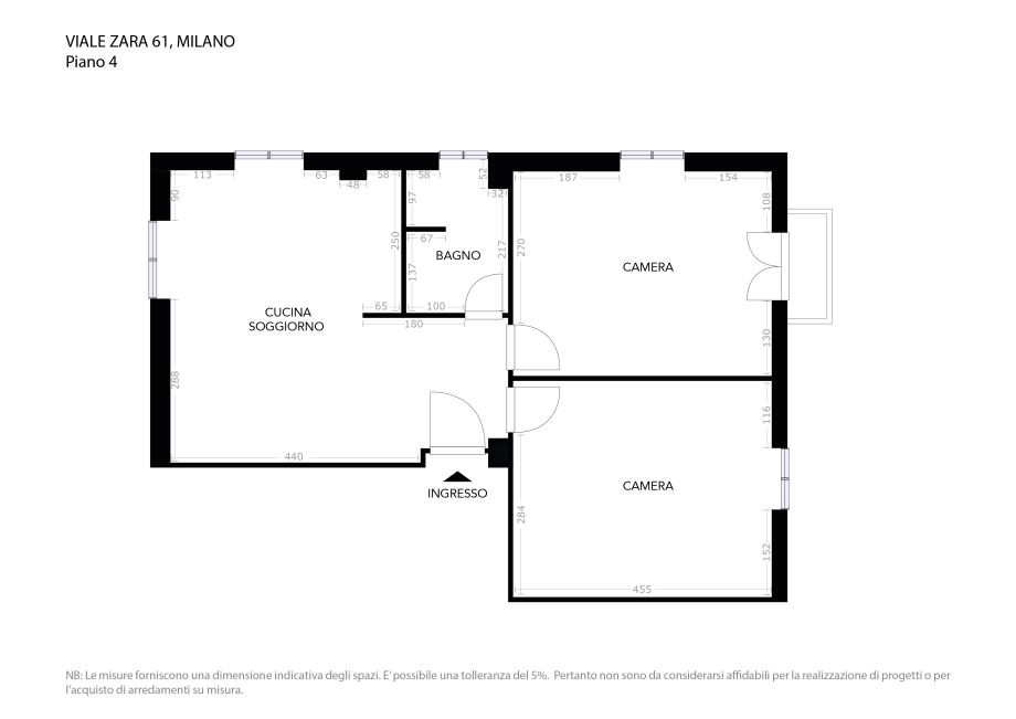 Appartamento in condominio di 3 locali 