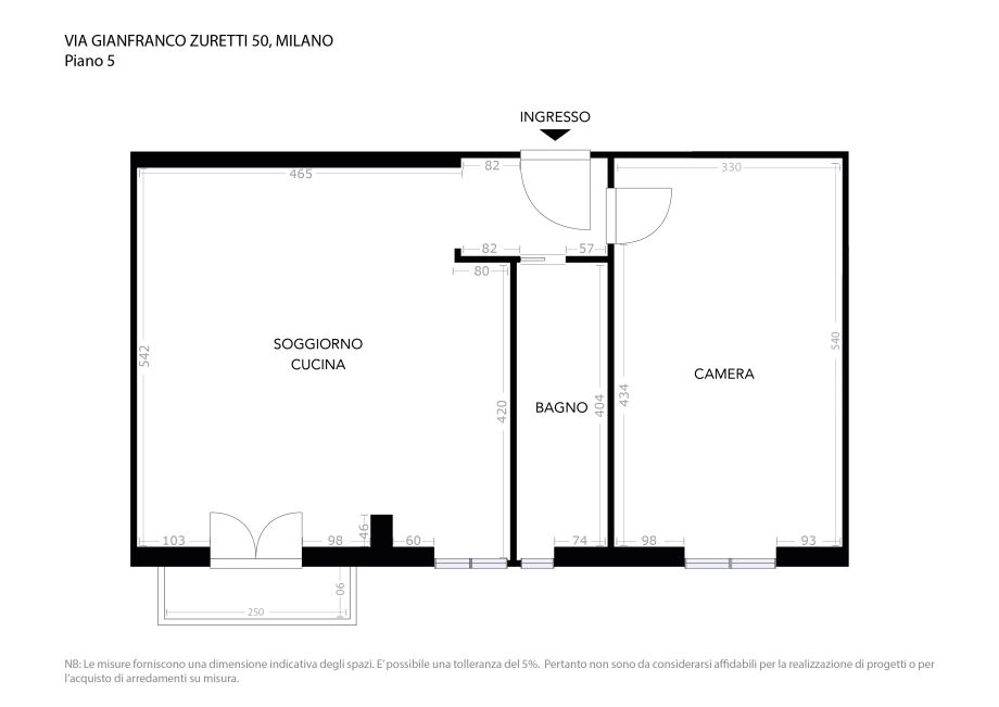 Appartamento in condominio di 2 locali 