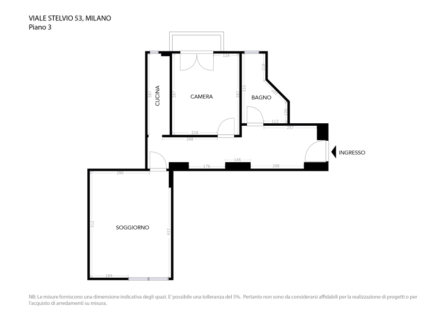 Appartamento in condominio di 2 locali 