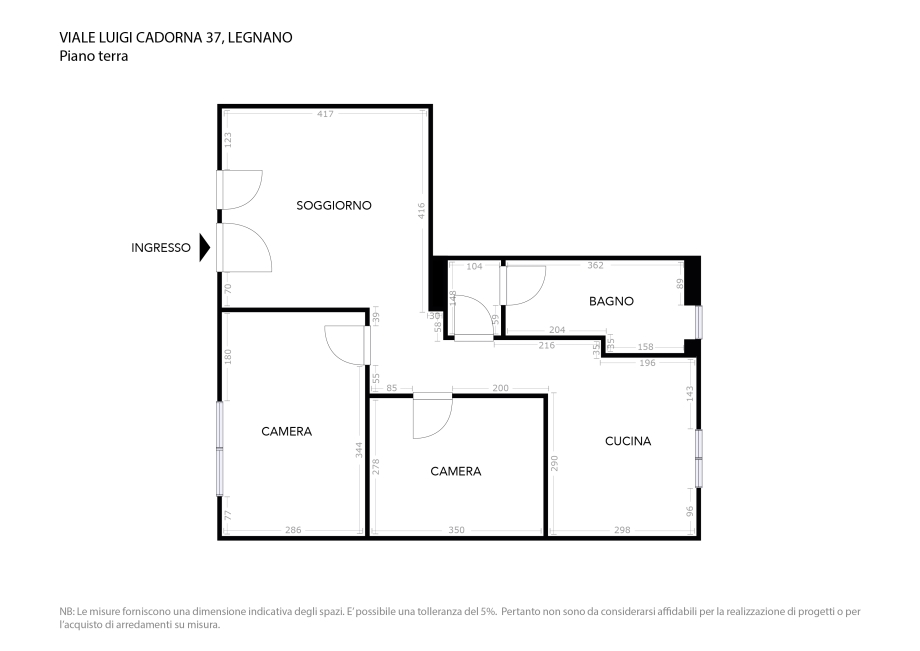 Appartamento in palazzina di 3 locali 